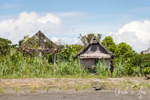 Woven huts on the Middle Sepik, PNG