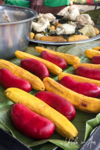 Grilled Sausages and Plantains, Maprik Market PNG