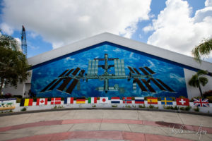 International Space Station building mural panel, Kennedy Space Center, FL USA