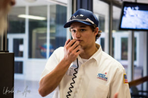 Portrait of a tour guide, The Space Center Houston US
