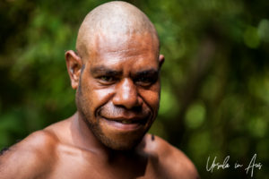 Portrait: clean-shaven Bugamo man, Paiya Village Papua New Guinea