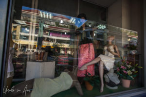 Shop Window reflections: Nightingale–Olympic shopping centre, Bangkok Thailand