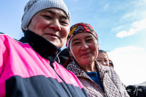 Portrait: two local women, Golden Eagle Festival, Olgii Mongolia