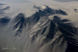Altai mountains from the air, Olgii Mongolia