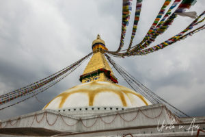 Prayer Flags on Boudhanath Stupa, Kathmandu Nepal