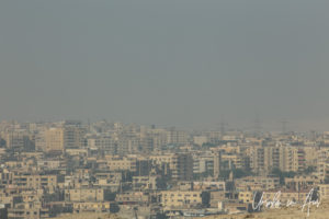 Cairo in the Haze from Giza Egypt