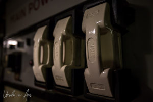 Giant fuses in the Western Approaches Headquarters, Liverpool UK