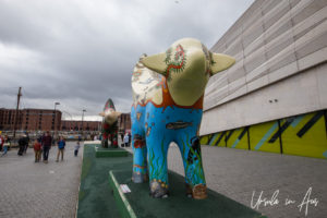 Large Superlambanana sculptures, Liverpool Docks, UK