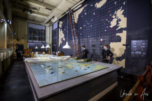 The map table in the Western Approaches Headquarters, Liverpool UK