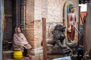 Woman Selling Candles, Swayambhunath, Kathmandu Valley Nepal
