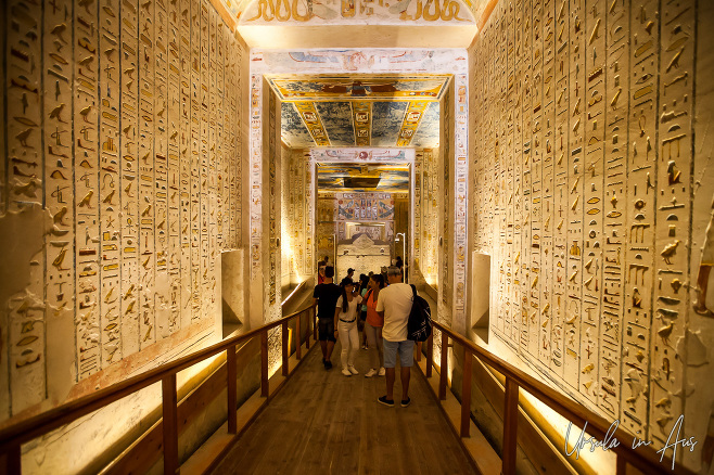 Corridors into the Tomb of Rameses IV, Valley of the Kings, Luxor Egypt