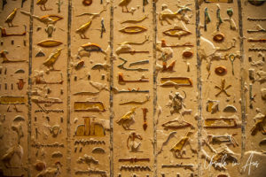 Hieroglyphics in Tomb of Rameses IV, Valley of the Kings, Luxor Egypt