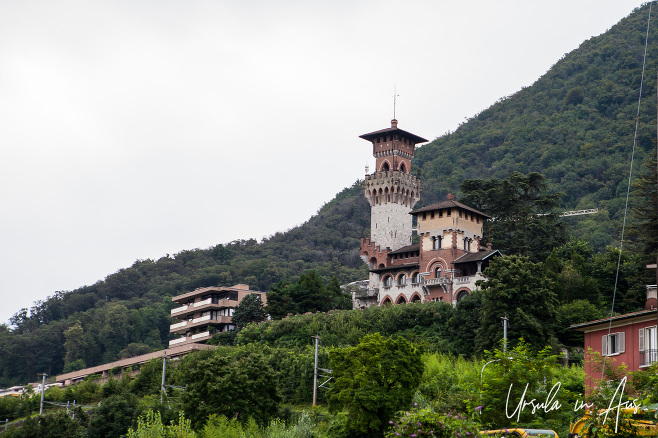 Houses on a hill in Lugano, Switzerland