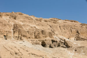 Ruins in the cliffs of Deir Al Bahri, Luxor Egypt