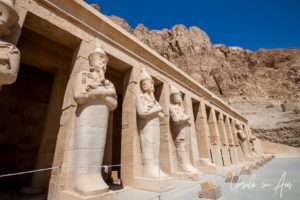 Statues of Pharaoh Hatshepsut, Mortuary Temple, Luxor Egypt