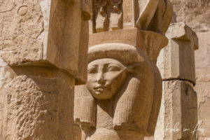 Head of the Goddess Hathor, Mortuary Temple of Hatshepsut, Luxor Egypt