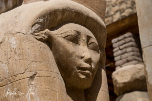 Head of the Goddess Hathor, Mortuary Temple of Hatshepsut, Luxor Egypt