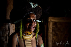 Young Enga woman in traditional costume, Western Highlands, Papua New Guinea
