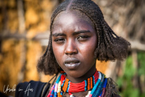 Portrait: young Arbore woman, Omo Valley Ethiopia