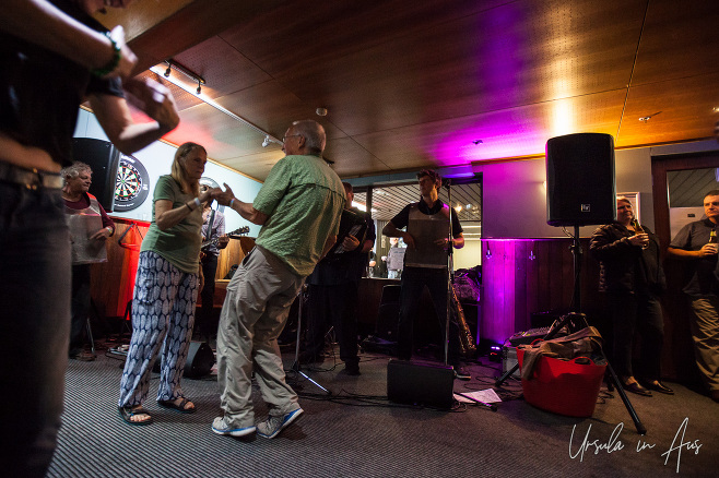 Old couple swing dancing, The Pub, Alpine Hotel, Thredbo Australia