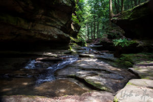 Water on a rocky creek bed, Hocking Hills State Park, Ohio