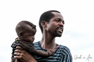 Hamar man and infant, Omo Valley Ethiopia