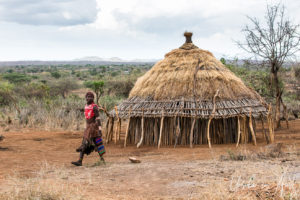 Thatched Hamar hut, Omo Valley Ethiopia