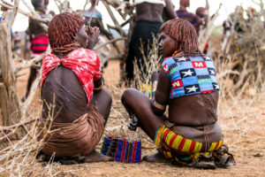 Hamar women with scarred backs, Omo Valley Ethiopia