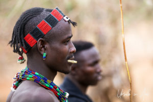Hamar men with a wooden switch, Omo Valley Ethiopia