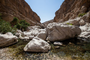 Boulders in a stream, Wadi Bani Khalid, Oman