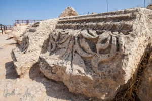 Fallen Cornice, inside Jerash Jordan