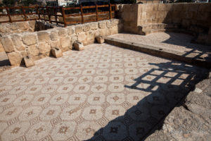 Ancient Mosaic Tiles: Church of Marianos , Jerash Jordan