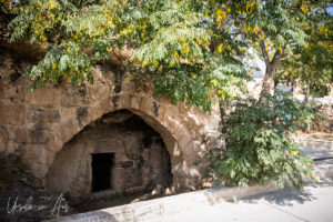 Greenery over arched window, Jerash Jordan