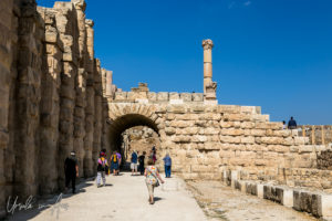 Arch entry beyond the South Gate, Jerash Jordan