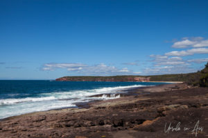 Waves washing over Short Point rocks, NSW Australia