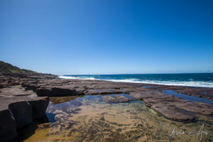 Water on the rocks at Short Point, NSW Australia