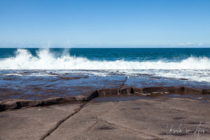 Waves washing over Short Point rocks, NSW Australia