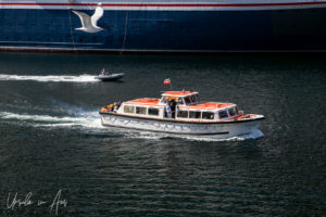 Boats and a seagull on Aurlandsvangen, Norway