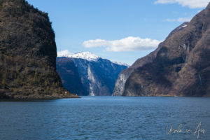 Snow dusted mountains, Aurlandsfjord, Norway
