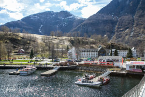 View over Flåm Harbour, Norway