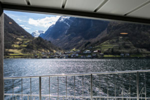 Undredal from the water,Aurlandsfjord, Norway