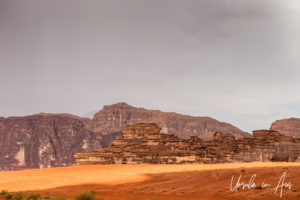 Light on the rock formations, Wadi Rum Jordan