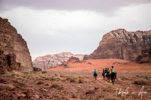 People on Horses, Wadi Rum Jordan