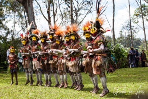 Huli Wigmen Dancing, Paiya Village, Papua New Guinea.