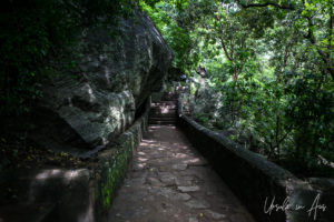 Stairway up to the Dambulla Cave Temple, Sri Lanka
