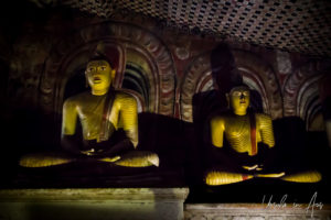 Buddhas in the Cave of the Great Kings, Dambulla Cave Temple, Sri Lanka