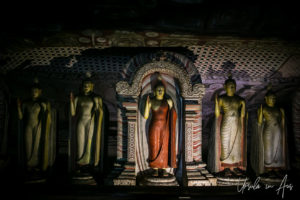 Buddhas in the Cave of the Great Kings, Dambulla Cave Temple, Sri Lanka