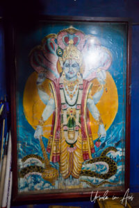 Painting of Vishnu, Dambulla Cave Temple, Sri Lanka