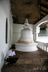 White bell-shaped stupa, Dambulla Cave Temple, Sri Lanka