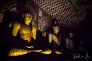 Buddhas in the Cave of the Great Kings, Dambulla Cave Temple, Sri Lanka